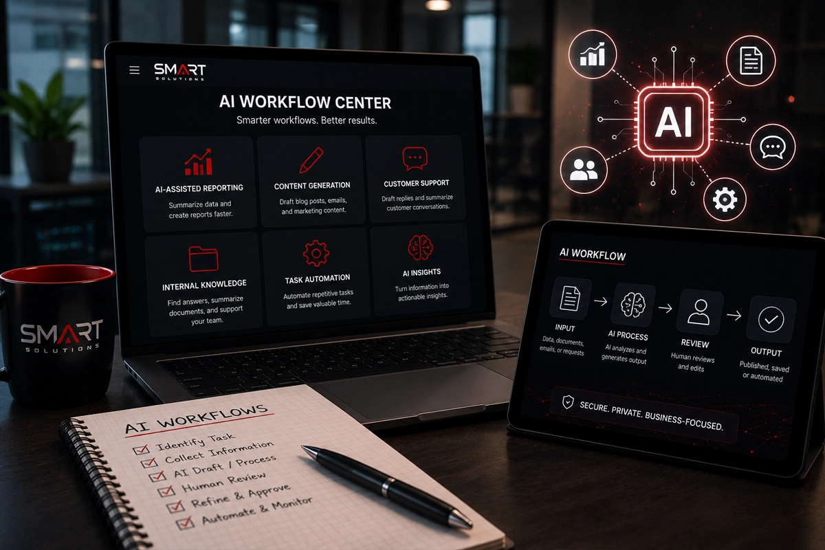 Connected business applications illustrating automated workflow coordination.