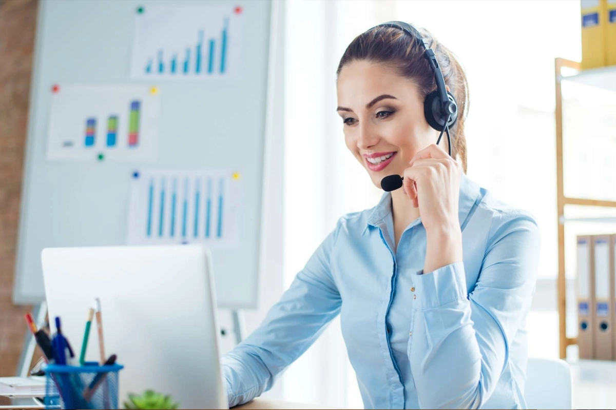 Business call center dashboard representing call queues, reports, callbacks, and customer communication metrics.