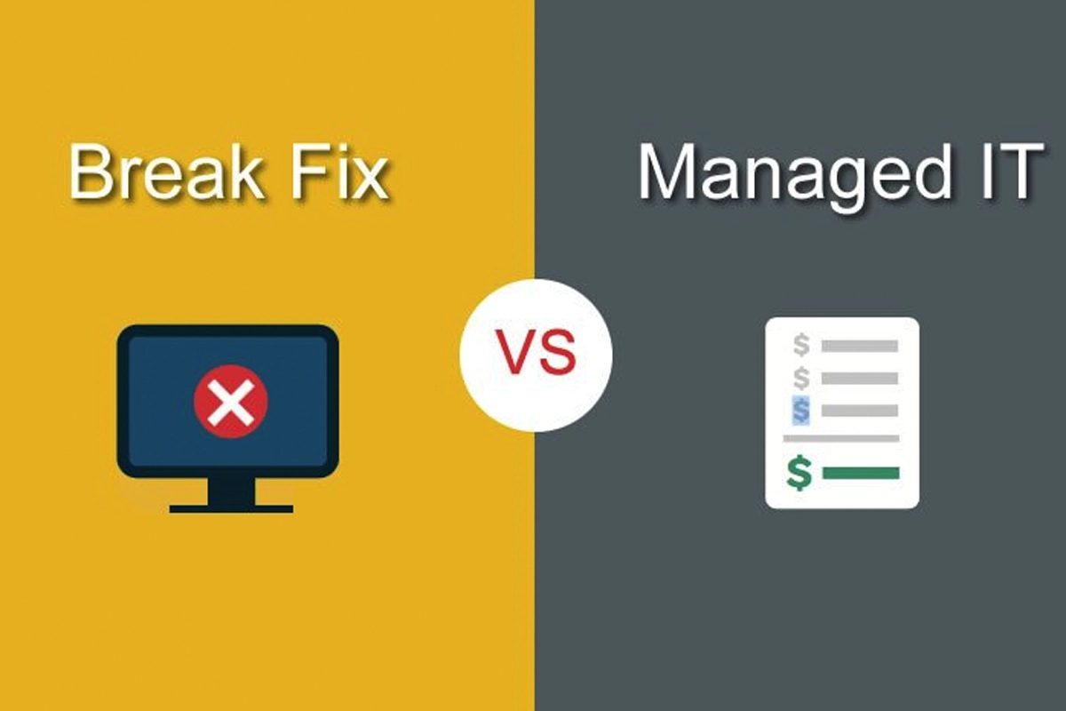A business owner comparing proactive managed IT support with reactive break fix IT support.