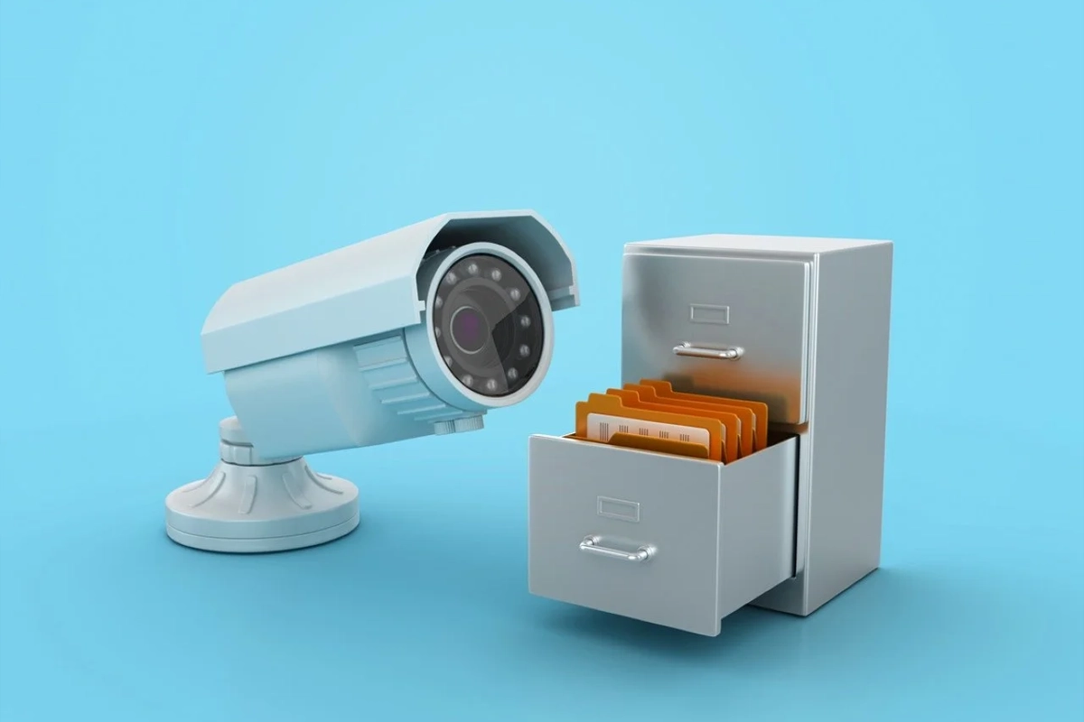 Business video surveillance system representing security cameras, network video recording, retention, and storage planning.