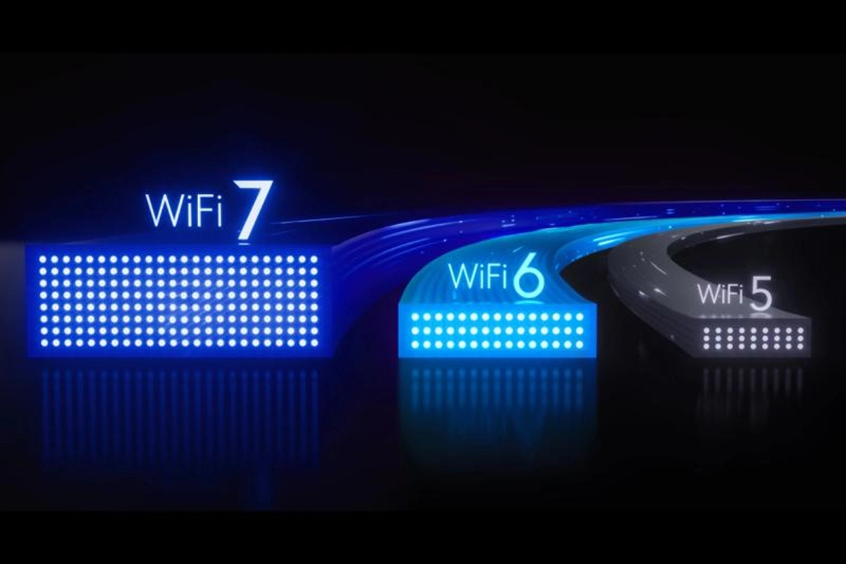 Business wireless network with modern access points representing Wi-Fi 7 capacity, coverage, switching, and upgrade planning.